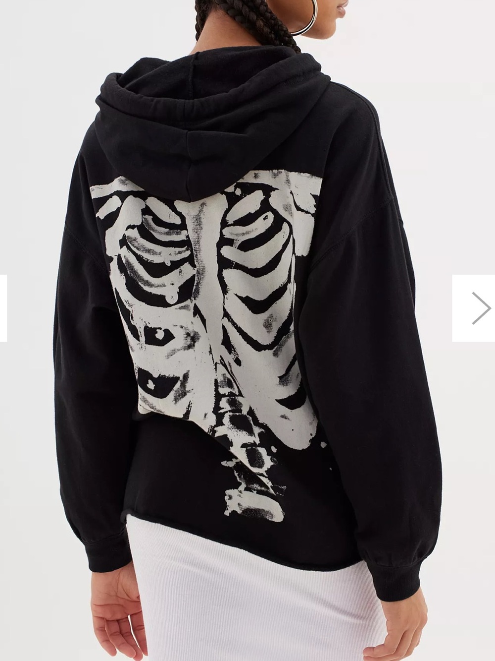 UO Skeleton Zip-Up Sweatshirt